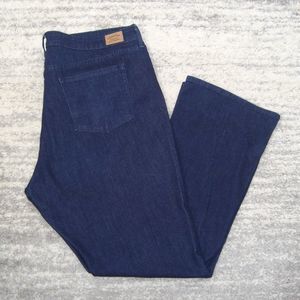 Levi's Signature Womens Mid-Rise Boot Cut Dark Wash Stretch Jeans Size 22